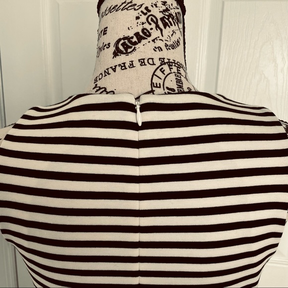 Women's Madewell Verse Striped Stretch Dress With Pockets  Black & Cream… - Picture 5 of 9